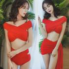 Set: Cross-strap Bikini + Scarf
