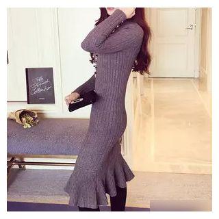 Long-sleeve Knit Mermaid Dress