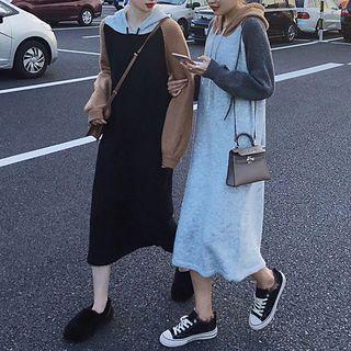 Raglan Midi Hooded Sweater Dress
