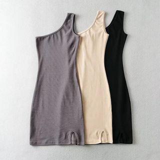 Asymmetrical One-shoulder Tank Dress