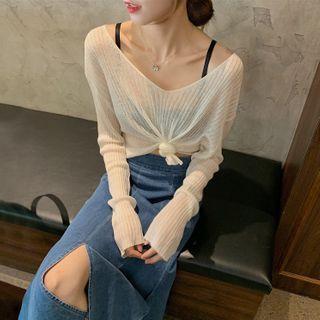 Sheer Knit Top / Midi Skirt