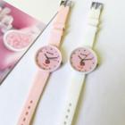 Strawberry Print Plastic Strap Watch