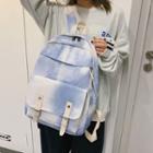Tie-dyed Buckled Canvas Backpack