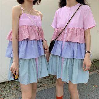 A-line Mini Tiered Dress