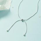 Bead Pendant Alloy Necklace 1pc - Silver - One Size