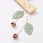 Flower & Leaf Drop Earring