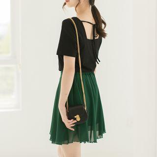 Square-neck Short - Sleeve T-shirt