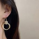 Hoop Alloy Dangle Earring A361 - 1 Pair - Gold - One Size