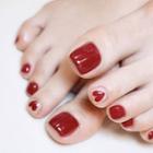 Heart Faux Nail Patch Red - One Size