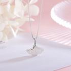 925 Sterling Silver Leaf Pendant Necklace S925 Silver - Necklace - One Size