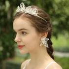 Rhinestone Wedding Tiara / Clip-on Earring