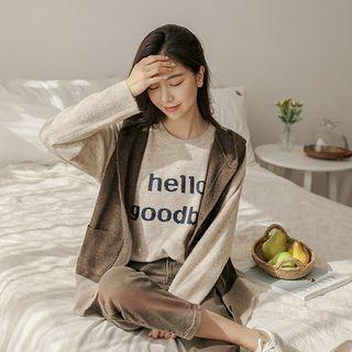 Hooded Contrast-hem Knit Vest