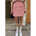 Pinky Cotton Miniskirt Pink - One Size
