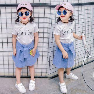 Mock Two-piece Short-sleeve Striped Sheath Dress