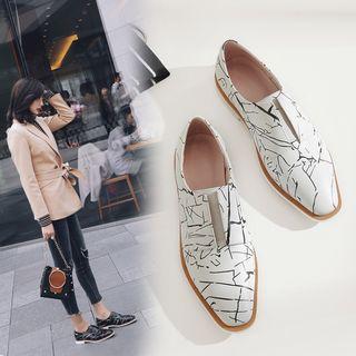Printed Square-toe Loafers