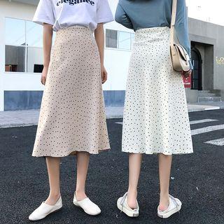 Dot Print A-line Skirt