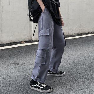 Multi-pocket Straight-cut Cargo Pants