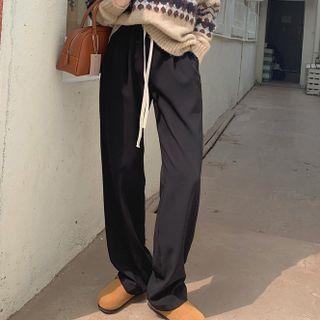 High Waist Drawstring Loose Fit Pants