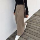 Split Hem Maxi H-line Knit Skirt