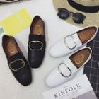 Round Buckle Loafers