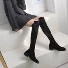 Neoprene-panel Knee-high Boots
