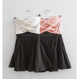 Two-tone Strapless A-line Dress