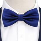 Plain Bow Tie Blue - One Size