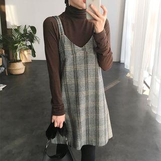 Spaghetti Strap Plaid Mini Dress