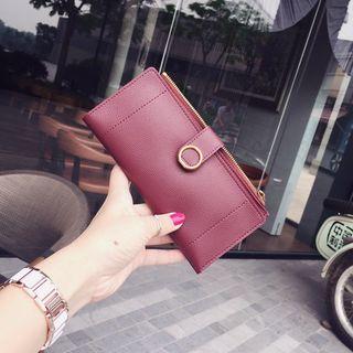Ring-accent Zip Wallet