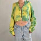Pin-accent Tie-dye Cardigan