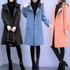 Hooded Toggle-front Coat