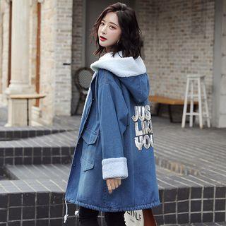 Letter Denim Coat
