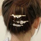 Freshwater Pearl Alloy Hair Pin 01 - Gold - One Size