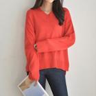 Loose-fit Shell V-neck Sweater