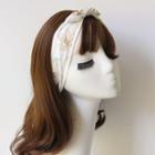 Floral Print Bow Hair Tie As Shown In Figure - One Size
