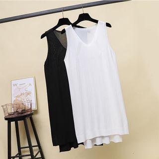 V-neck Knitted Tank Dress