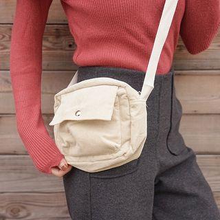 Plaid Corduroy Shopper Bag