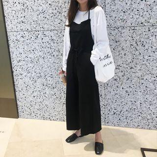 Halter Wide-leg Jumpsuit Black - One Size