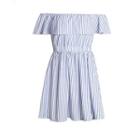 Off-shoulder Striped Cutout A-line Dress