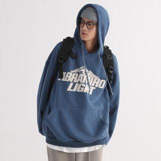 Long-sleeve Hooded Print Sweatshirt