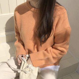 Plain Fuzzy Sweater