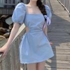 Square-neck Cut-out Dress