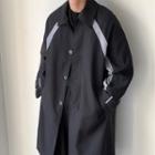 Two-tone Single Breasted Trench Coat