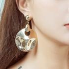 Irregular Alloy Disc Dangle Earring 1 Pair - Gold - One Size