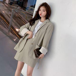 Set: Single Breasted Blazer + A-line Skirt