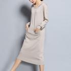 Hooded Midi Knit Dress