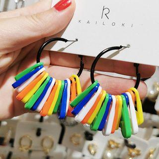 Acrylic Fringed Earring 1 Pair - As Shown In Figure - One Size