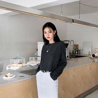 Leopard Cropped Top