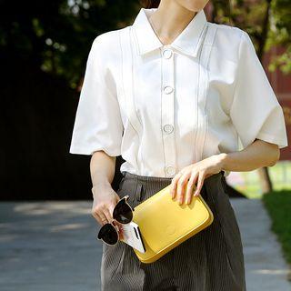 Stitch-trim Button-detail Shirt