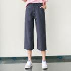 Striped Cropped Straight Cut Pants